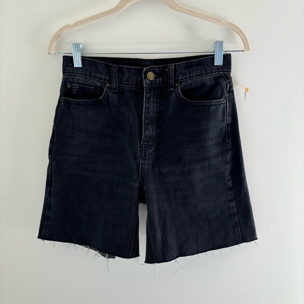 BDG High and Wide Black Denim Cut-off shorts